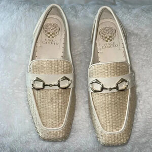 NWOT - Vince Camuto Cream Marynis Natural Woven Loafer - Size 9.5